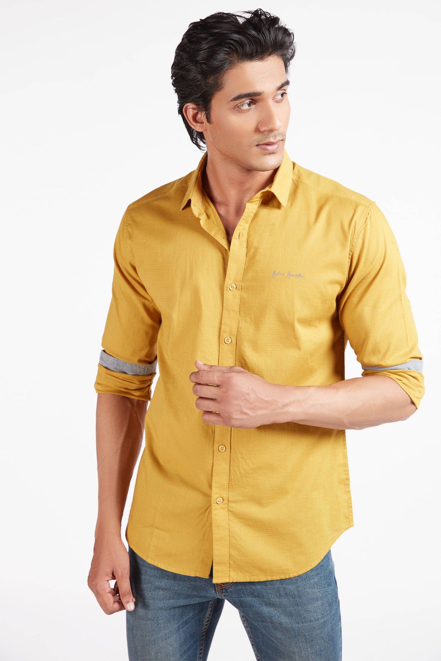 Yellow Full Sleeve Casual Shirt – Zedex ...